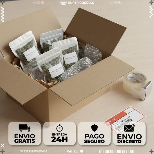Embalaje profesional y discreto Proceso de embalaje profesional y discreto de productos de cáñamo